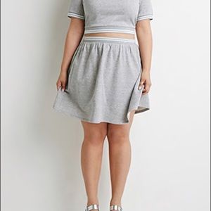 Heather grey mini skirt